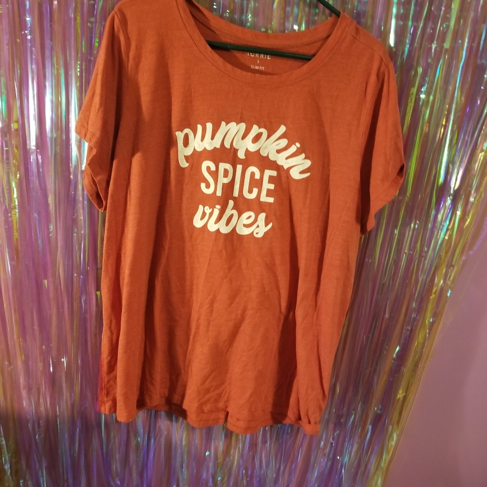 Pumpkin spice vibes orange t shirt